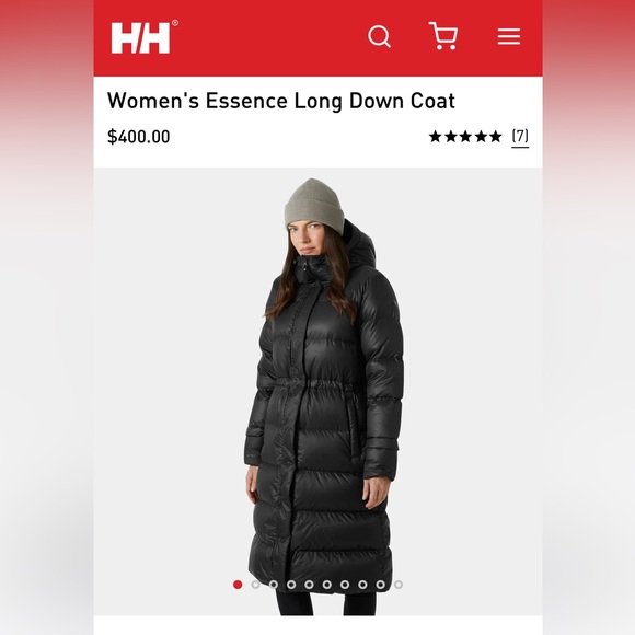 New Listing - Helly Hansen Women’s Essence Long Down Puffer Coat M (Black) - Picture 6 of 8